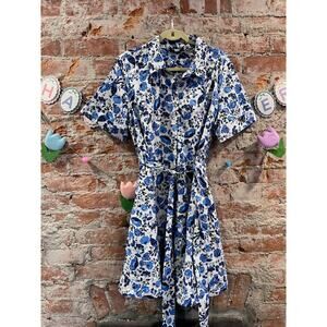 Kate Spade Peacock Floral Shirt Dress